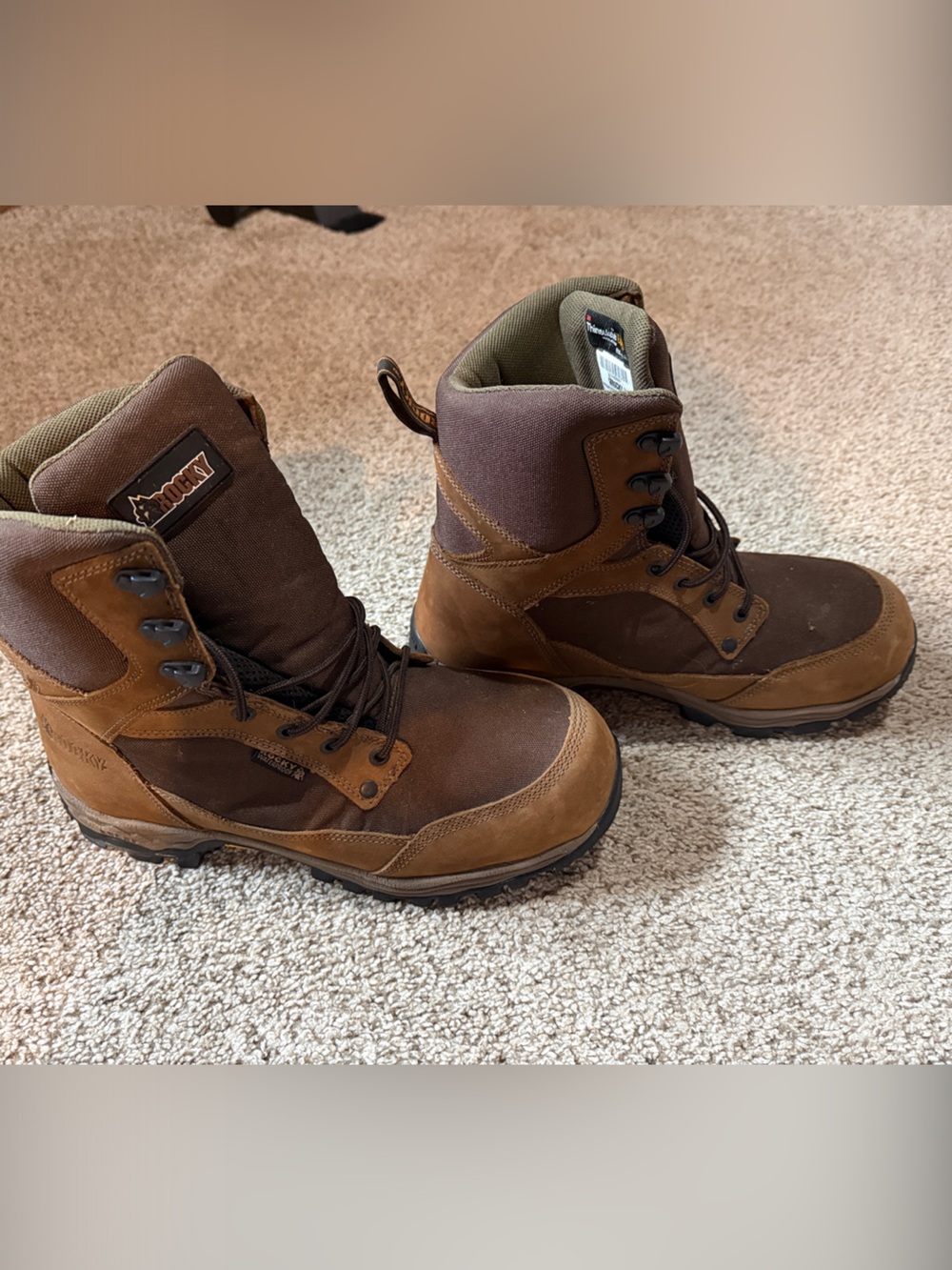 Rocky Brown Men's Waterproof Work/Hiking Boots